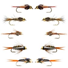 Basics Collection - Bead Head Nymph Assortment 10 Flies #10-16