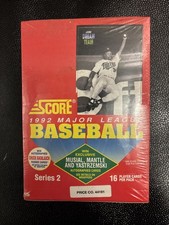 1992 Score Baseball Series 2 Factory sealed wax box 36 unopened packs