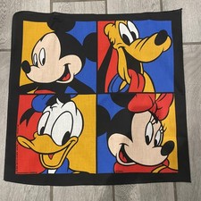 Vintage Disney Mickey Mouse J.A. Woronowicz Bandana Minnie Pluto Donald Duck