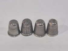 Vintage solid silver thimbles x 4 16g