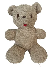 Vintage DEE GEE of California Terrycloth 9" Teddy Bear Brown Plush Rare HTF