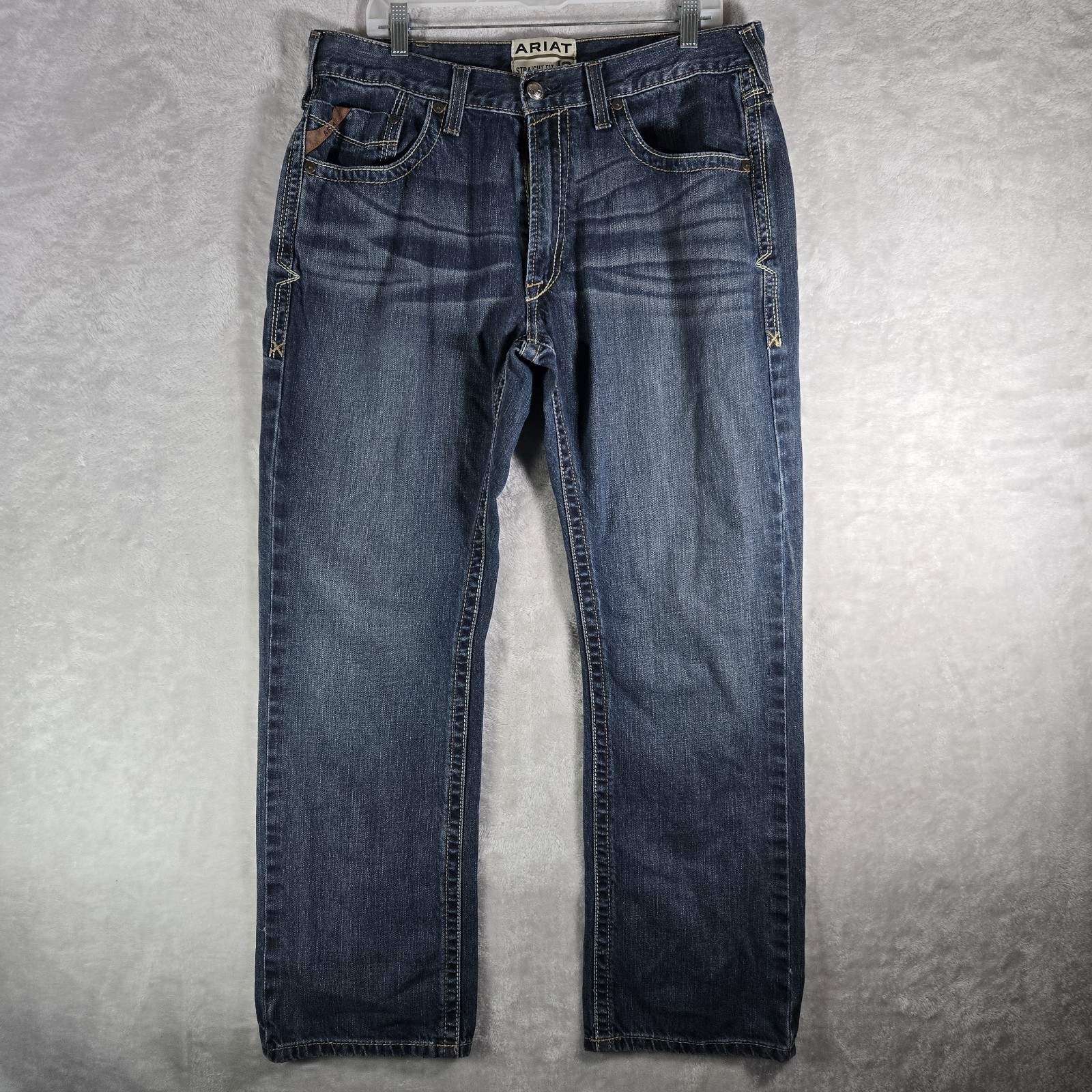 S Size 36x32 Blue Western Denim Read Des!