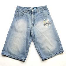 Vintage Y2K Southpole Blue Denim Shorts Size 32 Hip Hop Skater Baggy Jorts