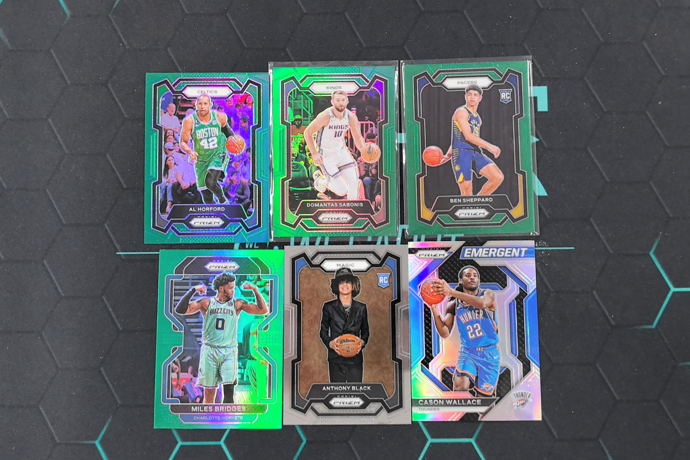 2023-24 Panini Prizm Cason Wallace Miles Bridges Sabonis Emergent Silver RC LOT6