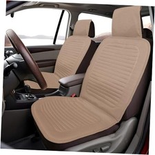 Car Seat Covers for Front Seat All-Season Use Breathable Car Seat Coffee