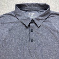 Rhone Delta Pique Polo Shirt Men's M Performance Stretch Golf Casual EUC