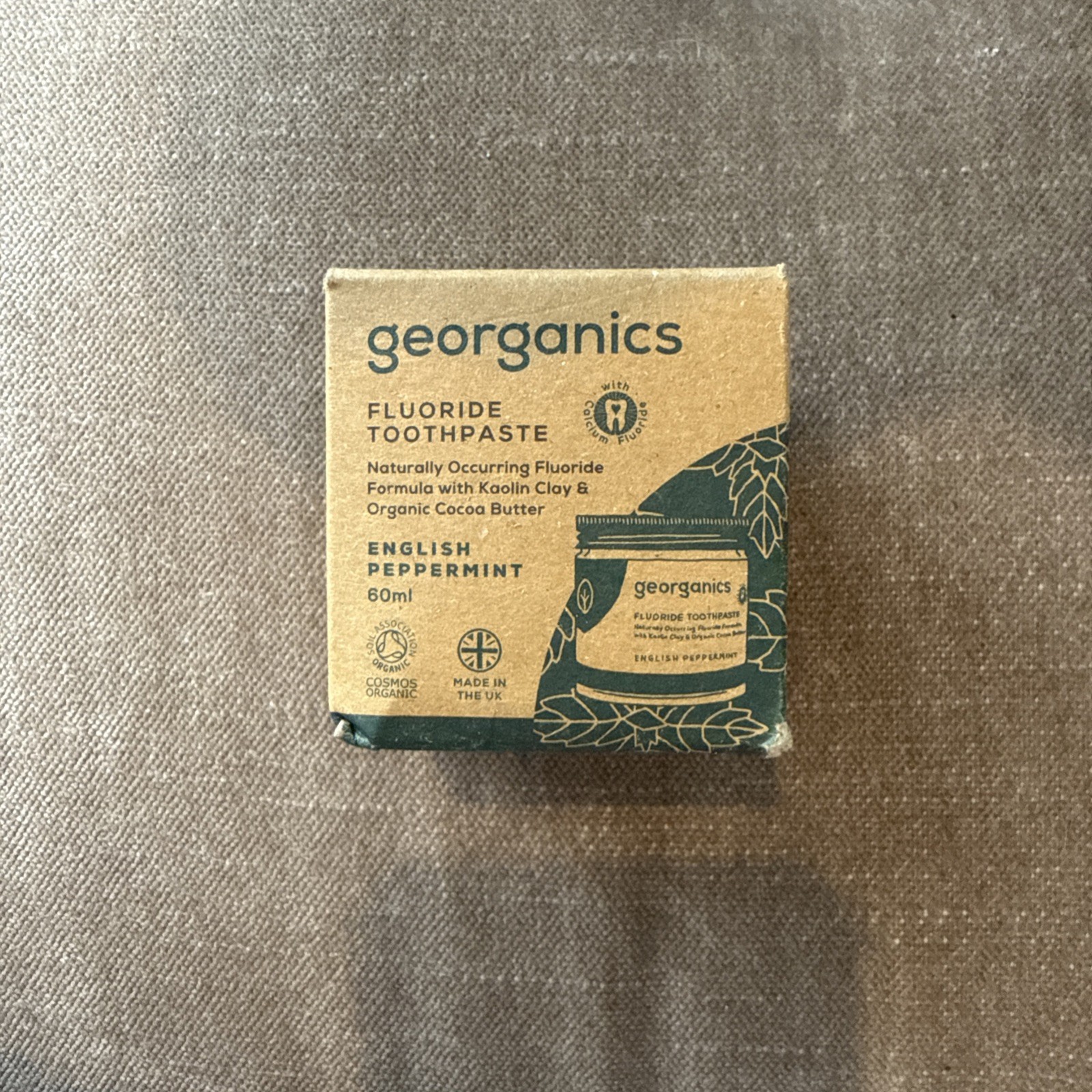 Georganics Natural Peppermint Flavour Mineral Toothpaste 60 ml