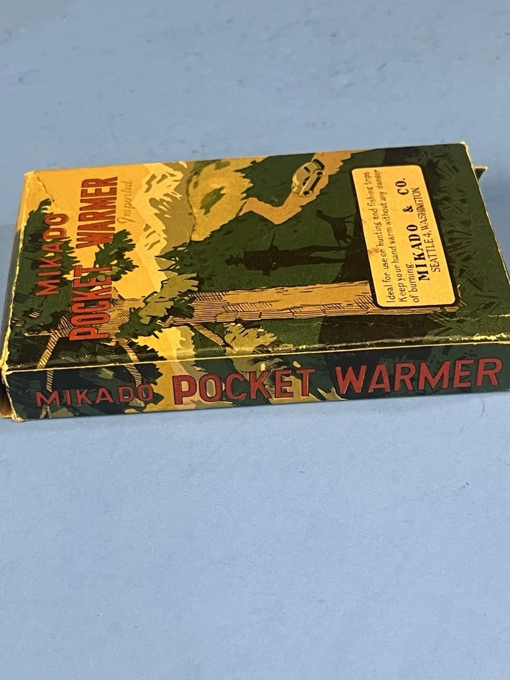 Vintage Mikado Peacock Pocket Hand Warmer Occupied Japan w/Box And Storage Sack. - Image 3 of 4