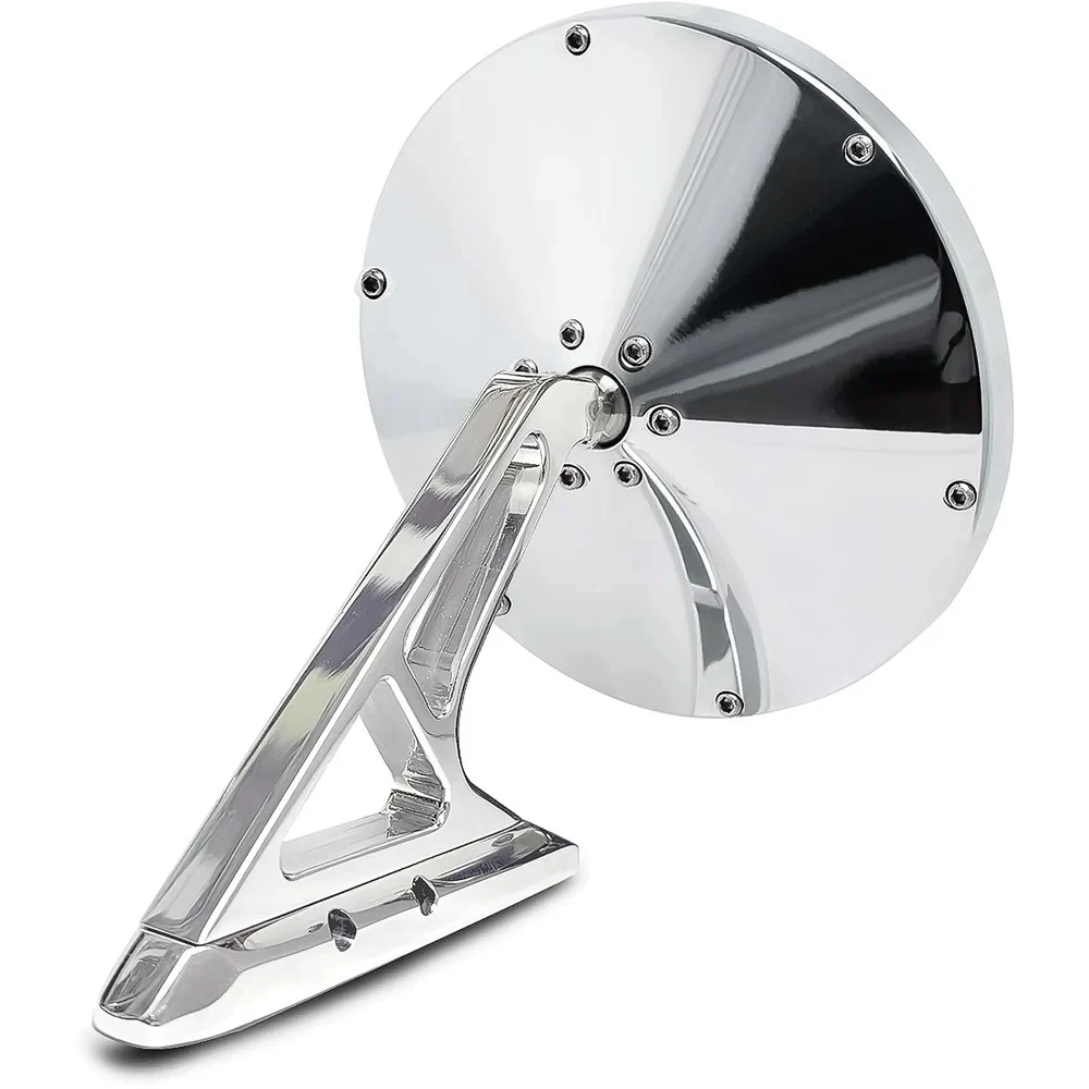 Eddie Motorsports; Kinetic Series; Round Billet Aluminum Mirror; Polished