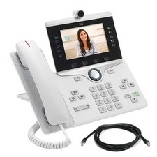 Cisco CP-8865-W-K9 VolP Video Phone, White, REFRESH