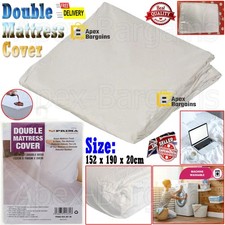 Double Bed Mattress Fitted Cover Protector Sheet For Size PVC Plastic Waterproof