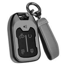 for Chevy GMC Key Fob Model 2 - 5 Buttons Matte Gray  Model 2 - 5 Buttons