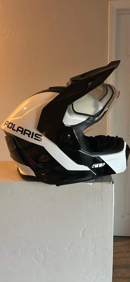 Casco modular de moto de nieve 509 Delta R4 negro/blanco, talla XL con visera térmica Foto 2 de 3