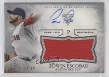 2015 Topps Triple Threads Unity Jumbo Relics 32/99 Edwin Escobar Auto i6j