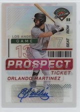 2024 Panini Prospect Edition Silver Prizm Signatures Orlando Martinez Auto w5b