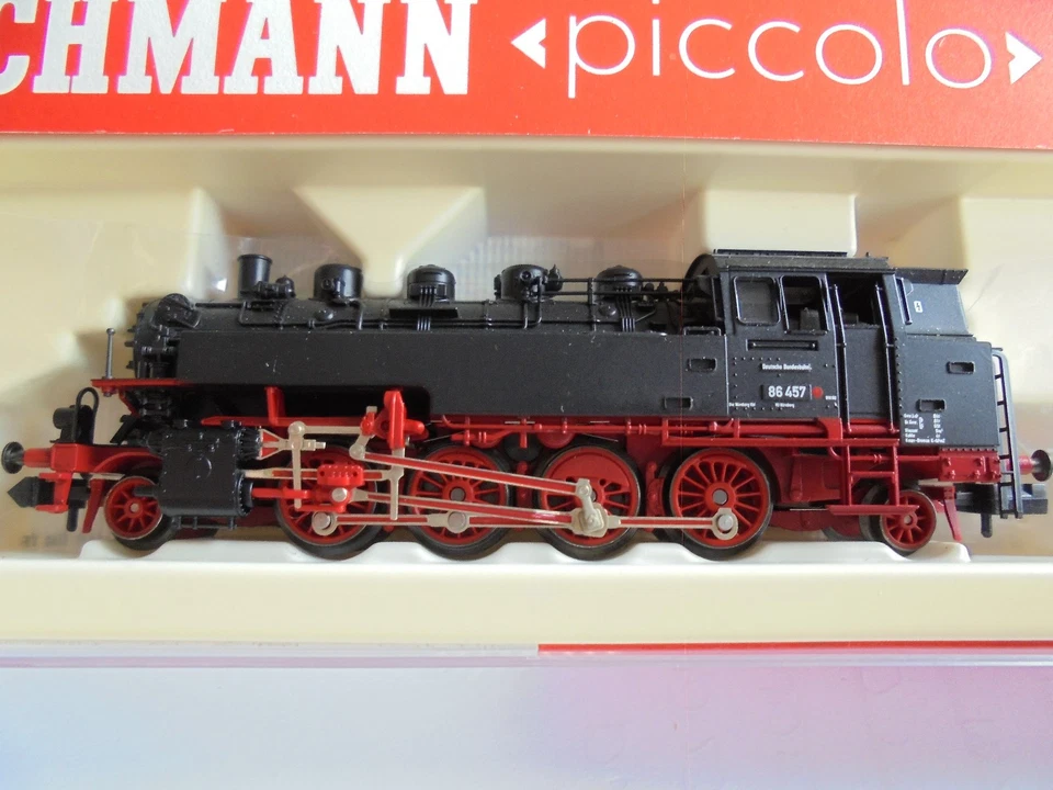 Fleischmann N, 7086, BR 86, Nr. 86 457 der DB, neu, schwarz/rot, OVP 