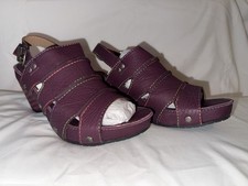 John Fluevog Women  s Low Rules Sophie Purple Sling Back Size 9.5