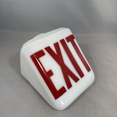 K O P P Milk White Vintage White Glass Exit Double-sided Wall Mount Light Crack