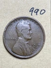 91910-S LINCOLN WHEAT CENT, low mintage date, "Fine" condition #990