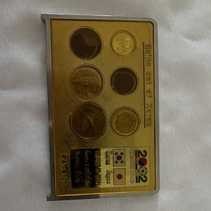 2002 Korea 2002 World Cup Korea Japan Coin Set Nickel-Plated Gold 1-500 Won