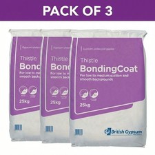 British Gypsum Thistle Bonding Coat Plaster 25kg – Pack of 3 (75kg)