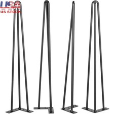 Hairpin Table Legs Set of 4 Heavy Duty Steel 220lbs DIY Furniture Legs New