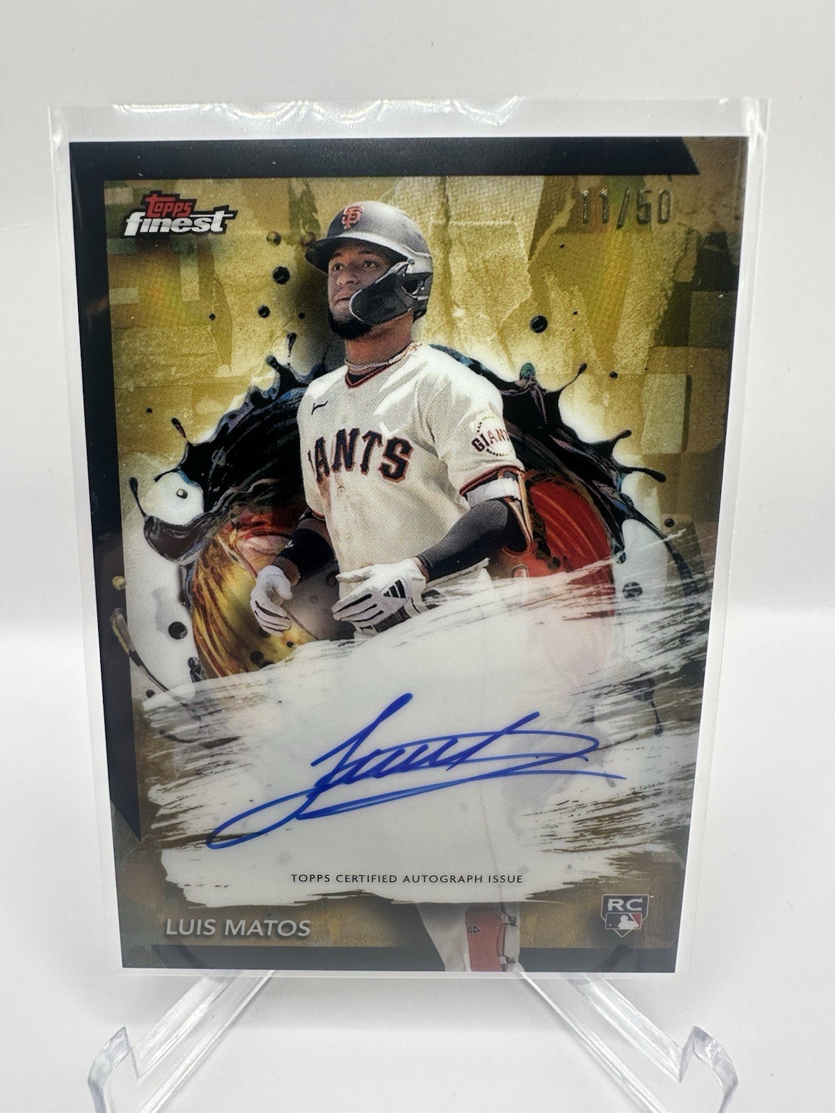 2024 Topps Finest Baseball Luis Matos Auto Gold /50
