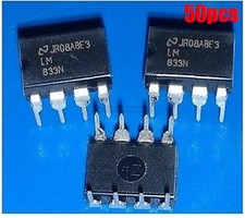 50Pcs Low Noise Audio Op-Amp DIP-8 LM833N LM83 Nsc Dual Ic New al