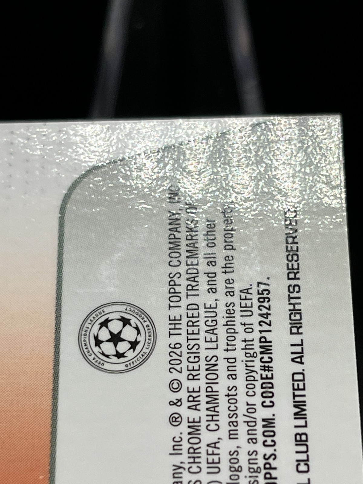 2025-26 Topps Chrome Sapphire UCC Soccer Max Dowman RC Rookie Orange 12/25 #57 view 7