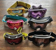 Lot Of 6 Ski Goggles Smith Bolle Findway Nenki Motocross