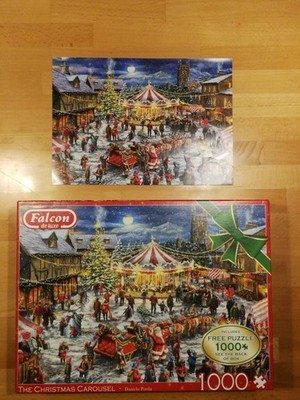 Falcon de luxe * The Christmas Carousel * 2 x 1000 Teile Puzzle