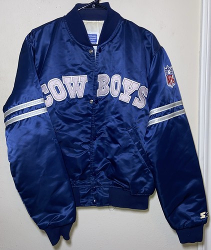 Dallas Cowboys Jacket NFL Football Starter Satin Bomber Vintage USA Men Large by Starter, Size L, $150.99