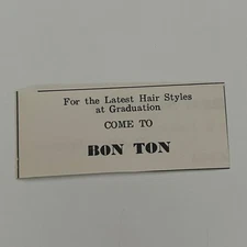 Bon Ton For The Latest Hair Styles At Graduation 1950 Paoli Indiana Ad SAH1-S26