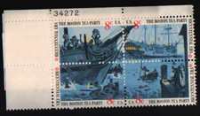 Boston Tea Party Block of Four 1973 8c Scott #1480-83 ST114