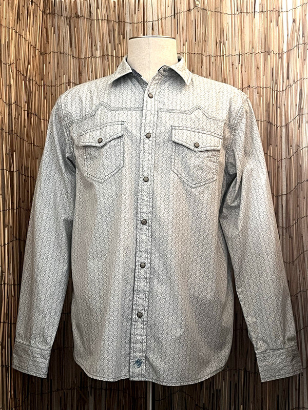 Moonshine Spirit Mens LS Pear Snap Western Shirt-Large-Regular Fit-100% Cotton