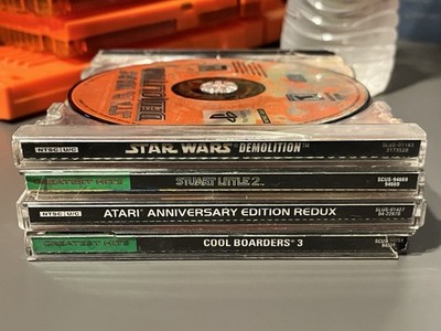 Sony PlayStation 4 Game Lot Star Wars Atari Surf Riders Stuart Little PS1 PSO