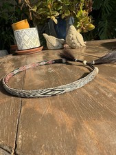 Reversible 1/2" Hand Hitched Horse Hair Hatband 