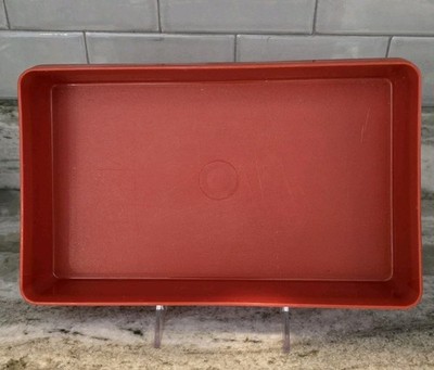 Tupperware Paprika Orange 794-12 Cold Cut / Bacon/Cookie Keeper 11x7 NO LID