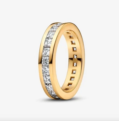 Pandora Ring Größe 54, Eternity Channel Ring, Gold - Bild 1 von 4
