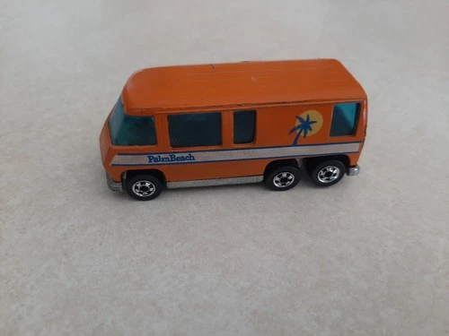 VTG 1976 Hot Wheels GMC Motor Home Palm Beach Orange Blackwall Clean Shelf Z3