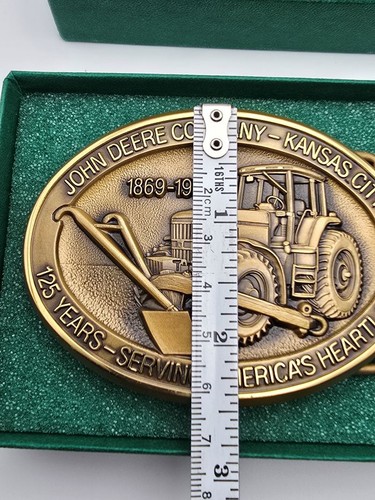 John Deere Company Kansas City Branch 125th Ann. Limited Edition Belt Buckle - Picture 6 of 7