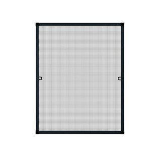 B Ware Fliegngitter Insektenschutz Fenster Alurahmen 100 x 120 cm anthrazit
