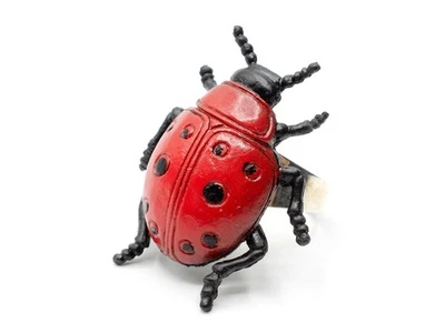 Marienkäfer Miniblings Ring Fingerring Glücksbringer Käfer Insekt Kunststoff - Bild 1 von 4