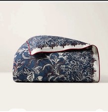 Ralph Lauren NEW Mirabelle Duvet Cover Indigo Blue White Red Floral Full Queen