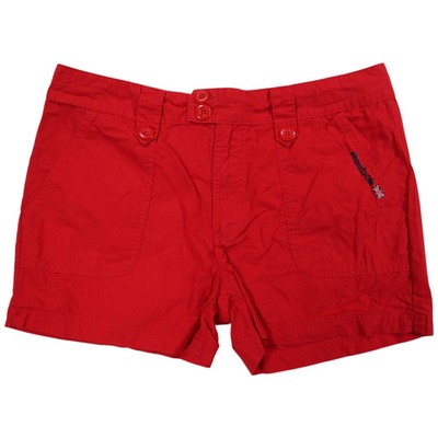 Vintage Reebok Damen Chino Shorts Y2K Größe UK 14 rot Gesäßtasche 100 % Baumwolle