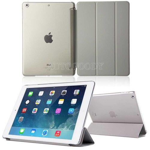 Ultra Slim Tri-Fold Smart Case for Apple iPad Air Sleep Wake w/ Clear Back Cover - Picture 6 of 11