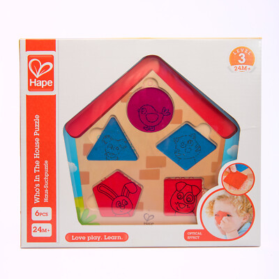 Holzpuzzle Who s In The House Puzzle Lernen 24m + Form