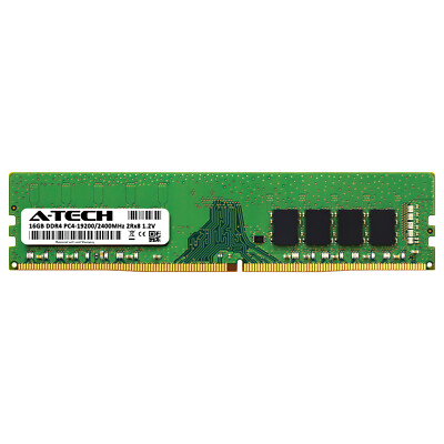 A-Tech 16GB Module 2400Mhz PC4-19200 288-Pin Dimm DDR4 1.2v Non ECC 2rx8 Desktop Computer Memory Ram Stick (AT16G1D4D2400ND8N12V