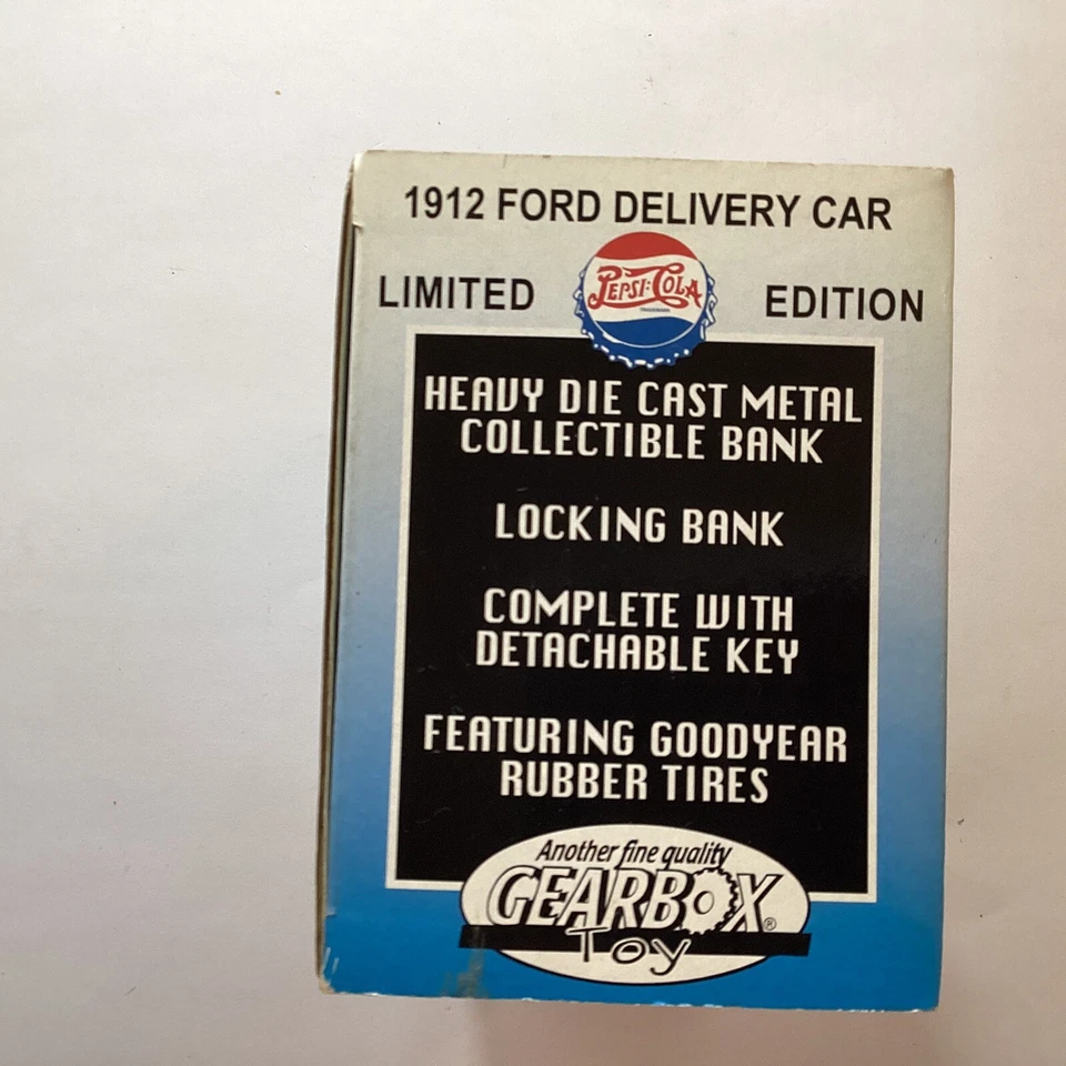 Ford Modelo T 1912 Pepsi Cola Entrega Die-cast Coche Banco Caja de cambios coleccionable Foto 3 de 4