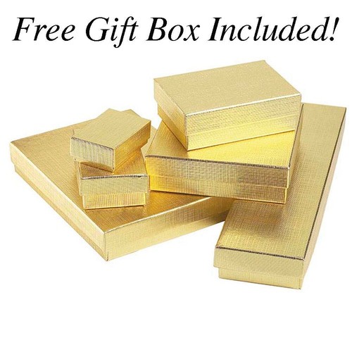  Echte 10K massive Gelbgold 15 mm Diamantschliff Mittelherz Nugget Ohrstecker - Bild 2 von 3